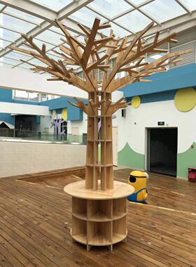 早教培训大厅树形休息区落地摆件