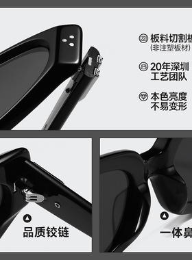 gm猫眼墨镜女高级感太阳镜显瘦防紫外线配度数近视太阳眼镜devon