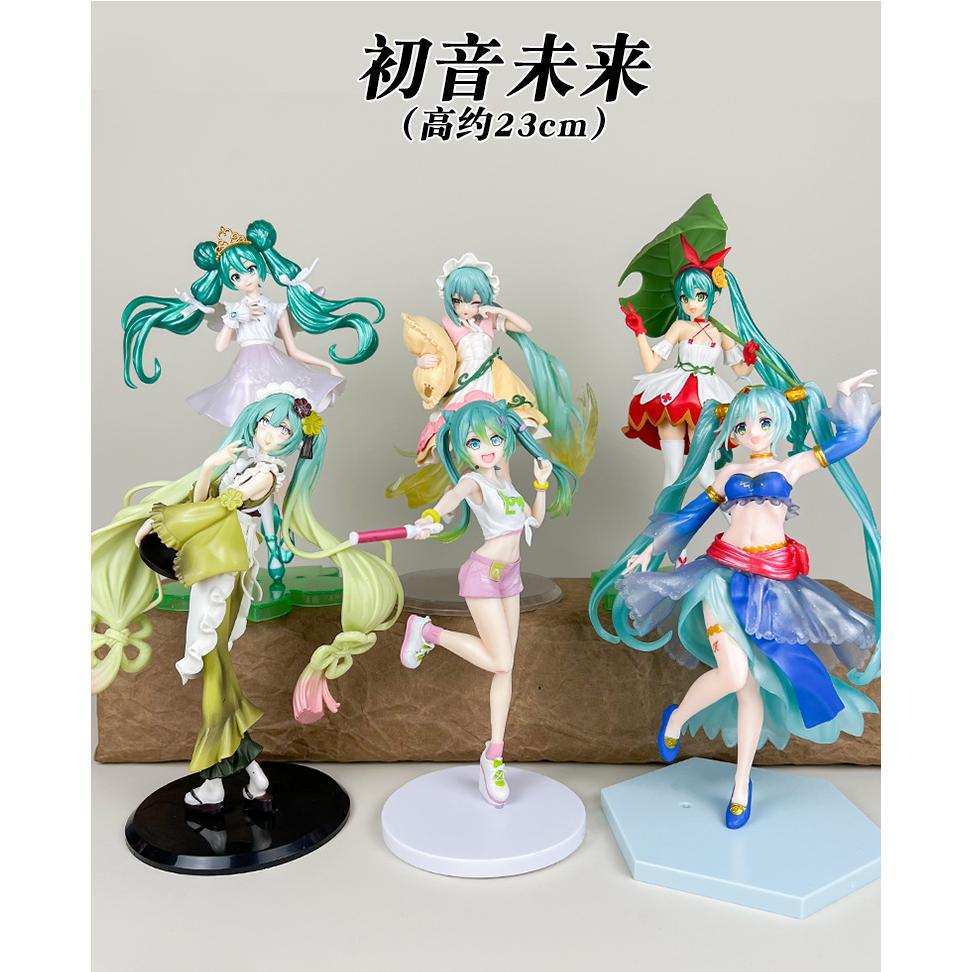 动漫未来初音手办水冰月美蕾姆拉姆穹妹二次元公仔模型摆件批 - 图0