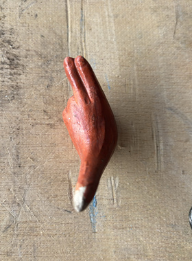 景德镇陶瓷福禄寿三星禄星寿星配件手工帽翅龙头拐杖关公老插手刀