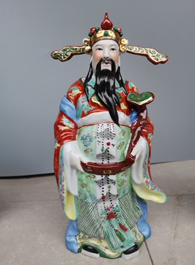 办公室古典人物陶瓷福禄寿三星风水平安吉祥招财摆件会所酒店摆放