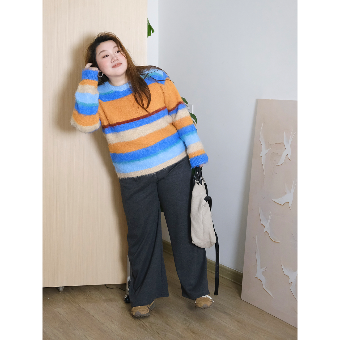 zooobaby10/20韩系简约慵懒感条纹圆领长袖针织毛衣,淘宝优惠券,粉丝福利购,淘宝优惠卷