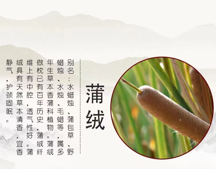 植物香蒲绒枕头填充物蒲絮水蜡烛芦花蒲草天然香蒲枕护颈送枕芯套,淘宝优惠券,粉丝福利购,淘宝优惠卷