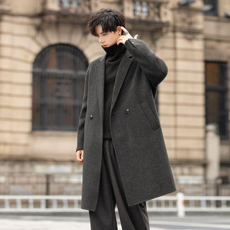 双面绒羊毛大衣男士2025新款秋冬季加厚中长款风衣呢子外套高级感,淘宝优惠券,粉丝福利购,淘宝优惠卷