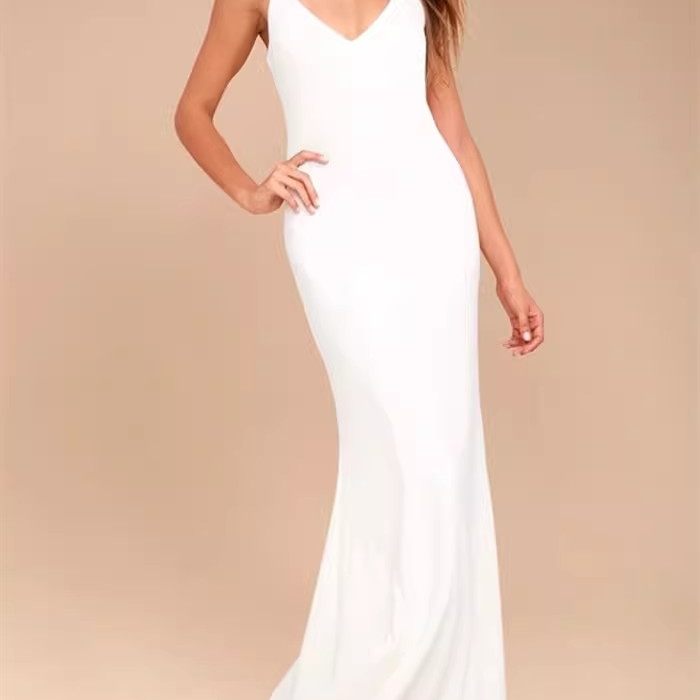 外贸单意式高端质感吊带露背礼服裙鱼尾派对年会晚装裙多巴胺长裙,淘宝优惠券,粉丝福利购,淘宝优惠卷