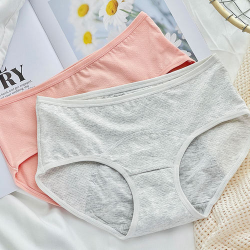 少女孩月经期生理内裤纯棉女童初高中学生例假防漏安全大姨妈裤 - 图1