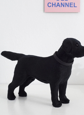 动物模型仿真拉布拉多导盲犬仿真狗家居摆件摄影道具园林布置装饰