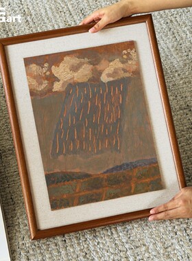 【云间落雨】木吉设计轻复古风景小众高级感客厅书房餐厅装饰画