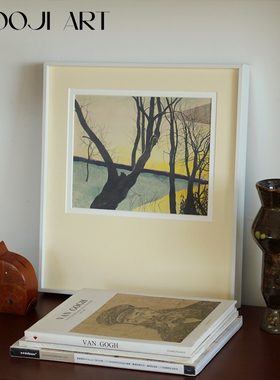 湖光掠影】木吉中古风客厅装饰画法式复古餐厅挂画卧室玄关壁画