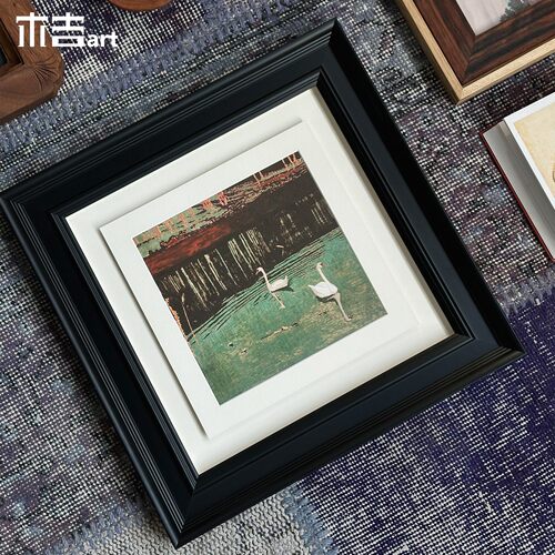 池羽境展】木吉现代艺术客厅沙发背景墙装饰画卧室床头高级感挂画 - 图2
