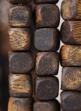 绿棋楠宴如5x5mm 78颗四方珠手串 木简约盘玩文玩念珠送礼