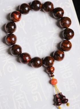 海黄鬼脸纹手串木质男简约精致手链盘玩把玩文玩念珠礼物送礼饰品