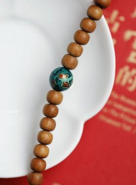 老山檀香韶华6x7mm 108颗 桶珠  手串木简约盘玩文玩念珠送礼