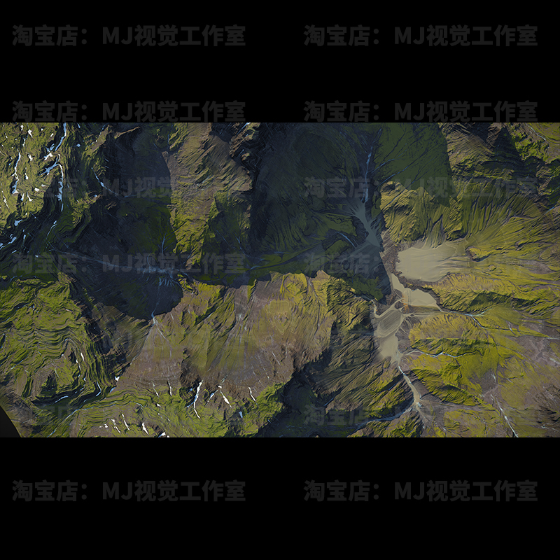 山谷地形地貌高山模型贴图山脉3D建模素材blender三维素材下载171 - 图0