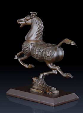 纯铜四神兽马踏飞燕铜马工艺品马到成功客厅家居饰品摆件商务礼品