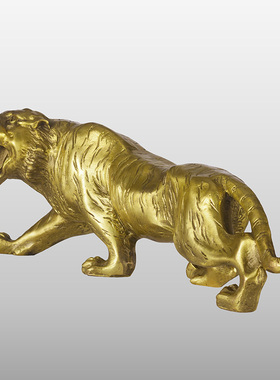 纯铜老虎摆件办公室铜老虎装饰品家居饰品生肖虎工艺品虎礼品摆件