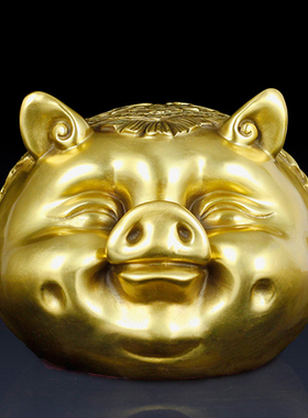 纯铜招财金猪存钱罐家居饰品工艺品铜猪生肖猪客厅摆件猪生日礼物