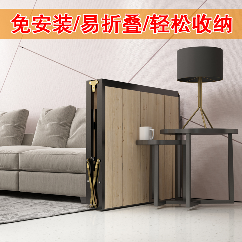 折叠床午休单人床实木床板1.2米简易双人铁架家用小床硬板加固1米-图1