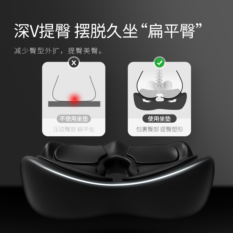 减压坐垫椅垫办公室记忆棉椅子美臀久坐神器座垫痔疮屁股屁垫透气