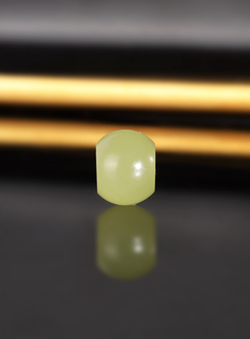 新疆若茜黄口和田玉隔珠散珠 10x7.8mm 2266号 柔光羊脂玉配珠