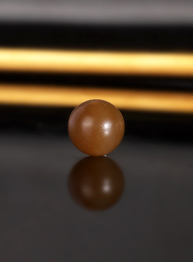 新疆且末糖和田玉散珠9.5mm 2373号 柔光 羊脂玉黄糖糖玉隔珠配珠