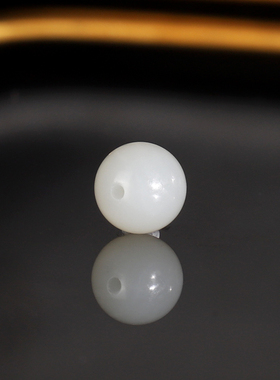 新疆和田玉散珠桶珠6.3x8.3mm2号