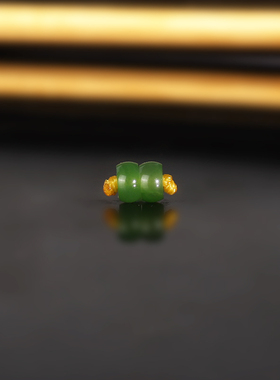 天然俄料碧玉散珠4x2.2mm 1936号 乌兰海苹果绿配珠隔珠 一物一图