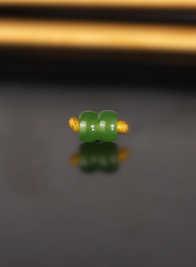 天然俄料碧玉散珠4x2.4mm 1952号 乌兰海苹果绿配珠隔珠 一物一图