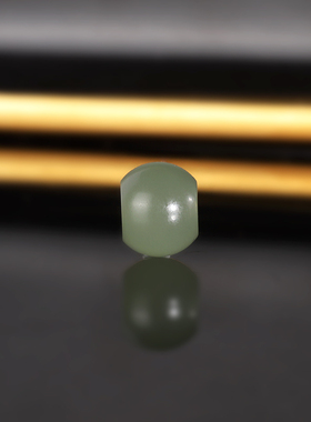 收藏级晴水和田玉单珠散珠配珠10x8mm 2265号 柔光配饰隔珠