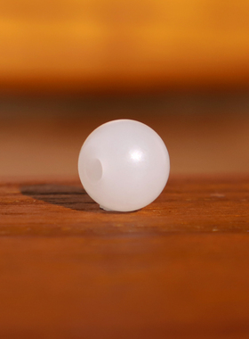 新疆和田白玉散珠YG4隔珠哑光