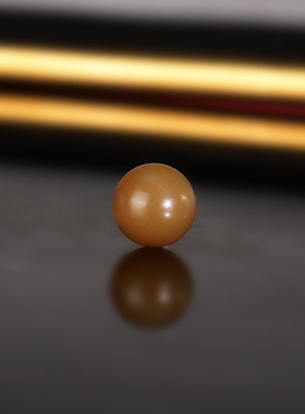 新疆且末糖和田玉散珠9.5mm 233号 柔光 羊脂玉黄糖糖玉隔珠配珠