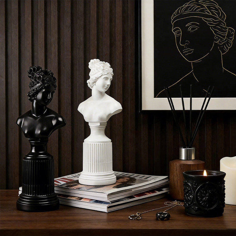 艺术感复古女神头像雕塑摆件家居装饰品办公室酒柜高级感艺术摆件,淘宝优惠券,粉丝福利购,淘宝优惠卷