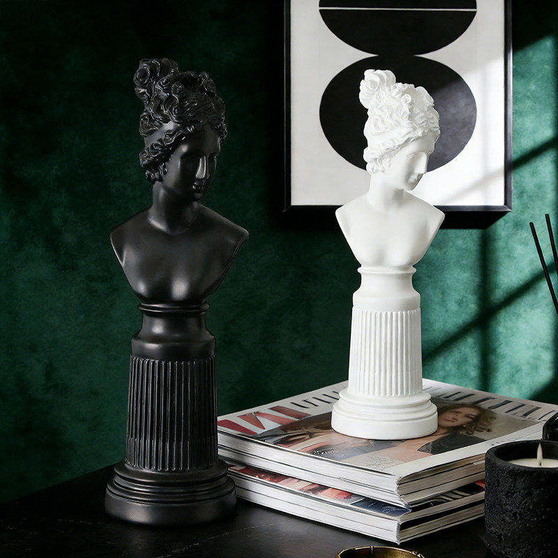 艺术感复古女神头像雕塑摆件家居装饰品办公室酒柜高级感艺术摆件,淘宝优惠券,粉丝福利购,淘宝优惠卷