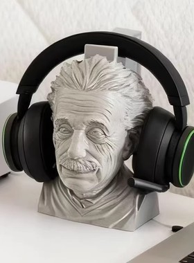 创意爱因斯坦雕像耳机支架摆件
