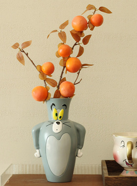 2026新年柿柿如意汤姆猫花瓶摆件