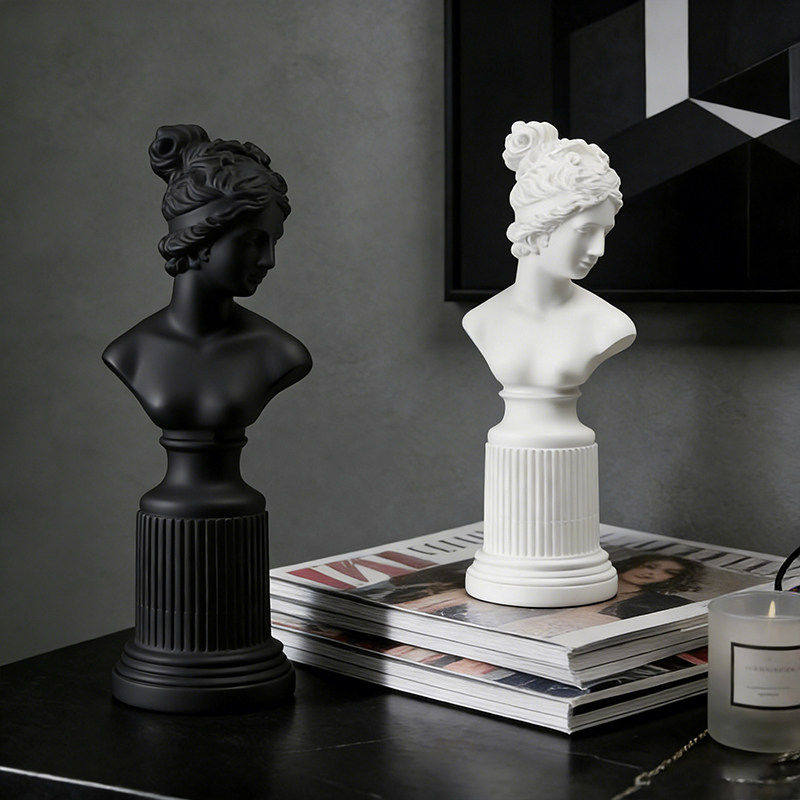 艺术感复古女神头像雕塑摆件家居装饰品办公室酒柜高级感艺术摆件,淘宝优惠券,粉丝福利购,淘宝优惠卷