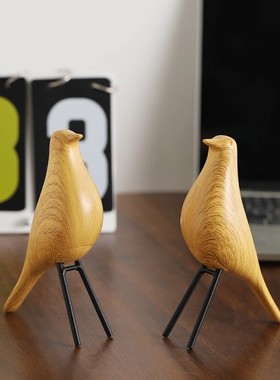 简约伊姆斯小鸟摆件工艺品摆设