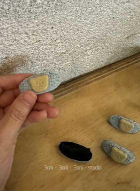 少女心baby蓝碎发边夹可爱