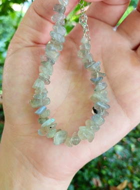 灰月光随型手串百搭通勤小众精致夏日清凉设计感手链