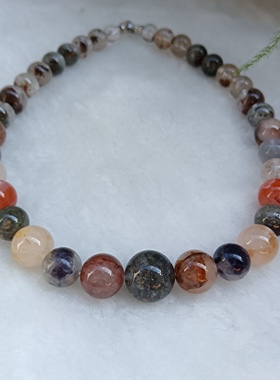 天然水晶大颗粒多宝项链女款单圈时尚小清新简约水晶手串饰品礼物