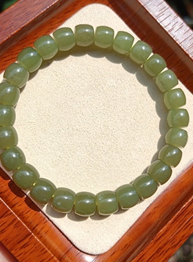 高级感天然和田玉直切手链手串男女同款油糯细显白百搭礼物