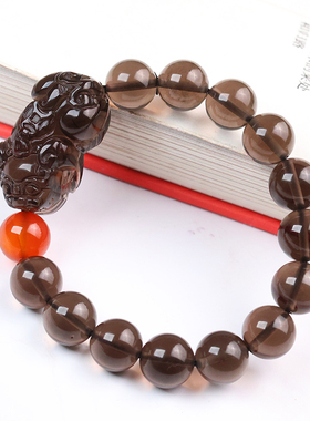 冰种黑曜石貔貅招财保平安