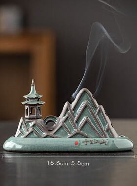 陶瓷卧香炉檀香炉香盒香插香沉香檀香熏香炉家用室内线香家居摆件