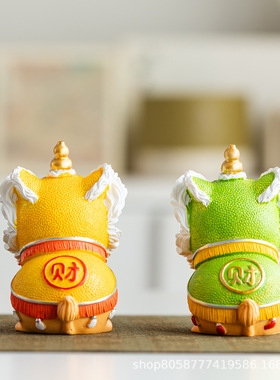 国潮创意变色醒狮舞狮摆件中式家居客厅办公室茶宠装饰品乔迁礼品