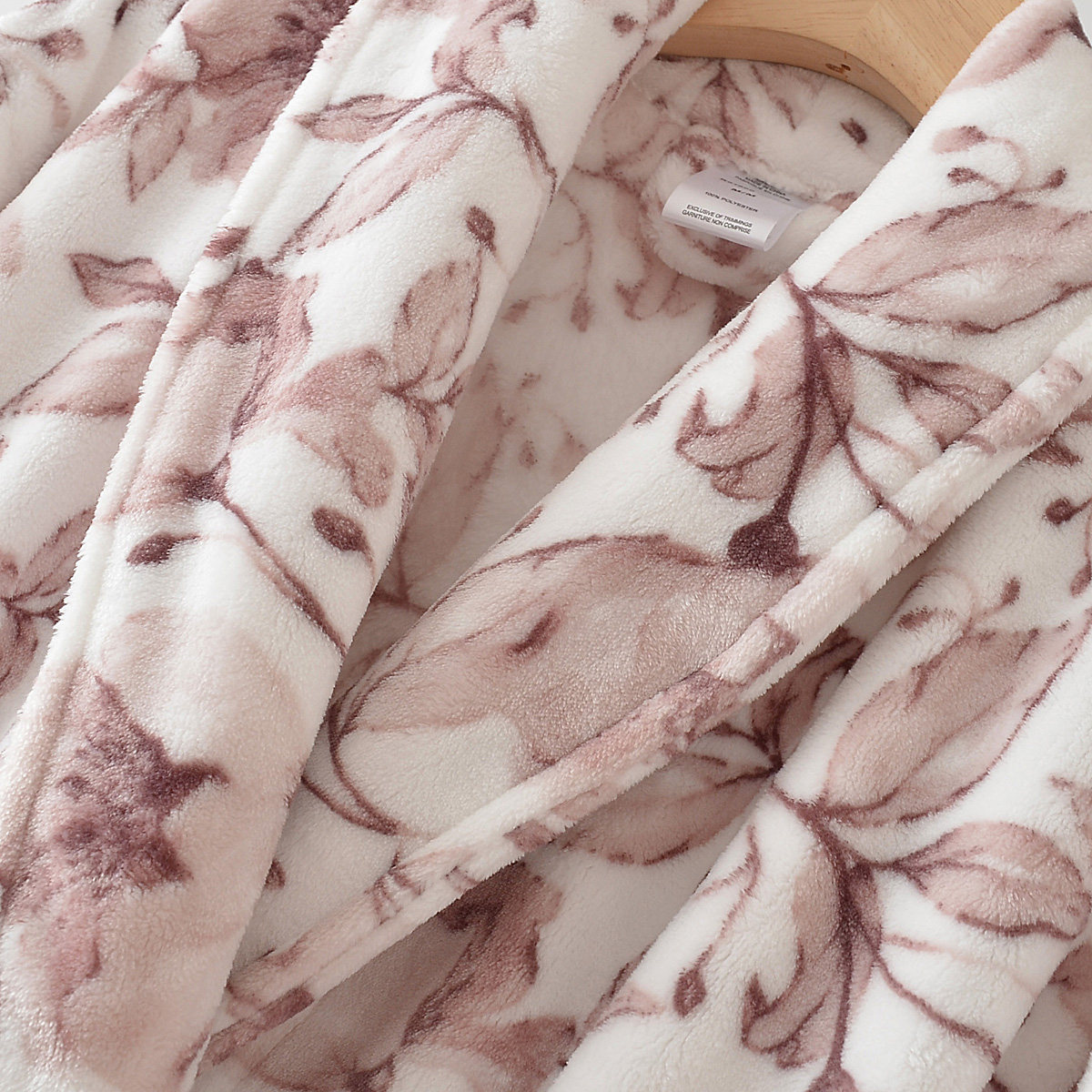 2025冬季新款加绒厚款保暖法兰绒长袖睡袍女花卉家居服优雅睡衣,淘宝优惠券,粉丝福利购,淘宝优惠卷