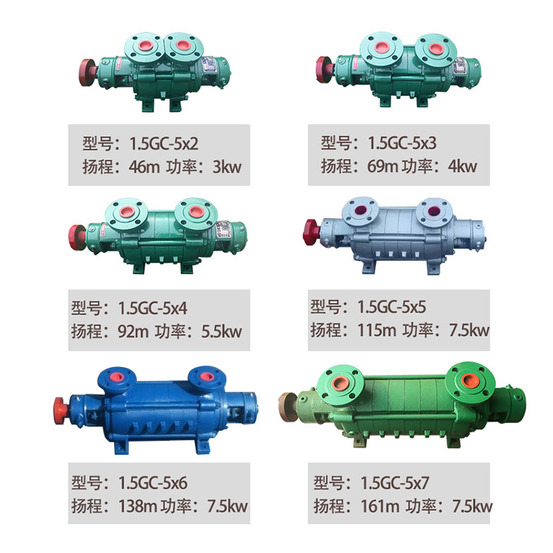 高扬程1.5GC管道卧式多级泵离心泵锅炉给水增压循环泵清水热水泵