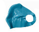 Latex headgear COS transvestite half face kig mask half face no nose/mouth zipper