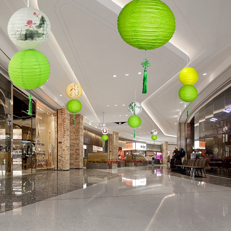 新年装饰古风系国潮纸灯笼商场氛围感挂饰灯笼灯罩幼儿园场景布置,淘宝优惠券,粉丝福利购,淘宝优惠卷