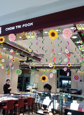 店铺装饰布置挂饰幼儿园吊饰花朵