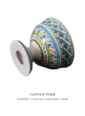 出口意大利陶瓷花卉高脚碗